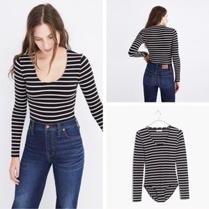 Madewell Song Scoop bodysuit in stripe